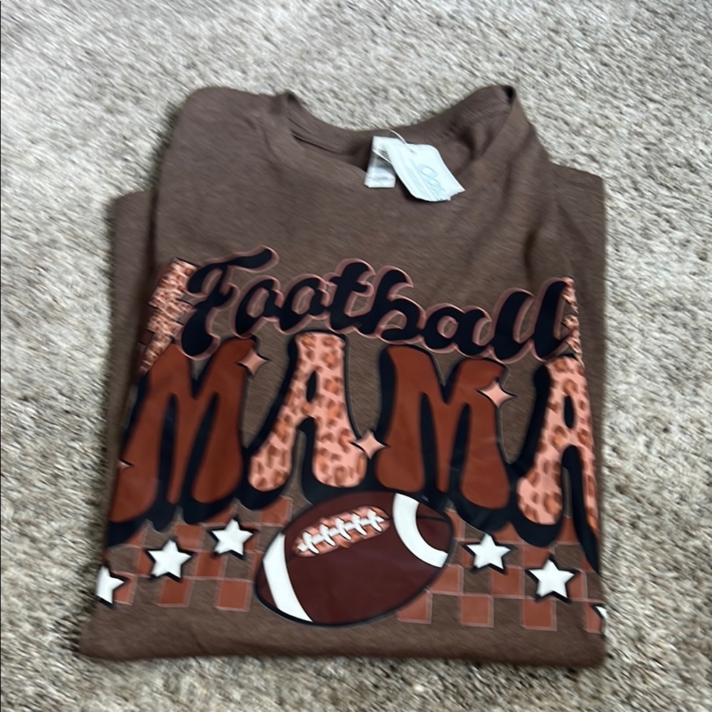 Football Mama Brown Kids Shirt